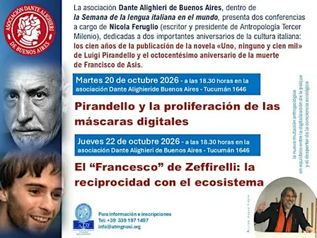 Conferencias sobre PIRANDELLO y SAN FRANCISCO de NICOLA FERUGLIO