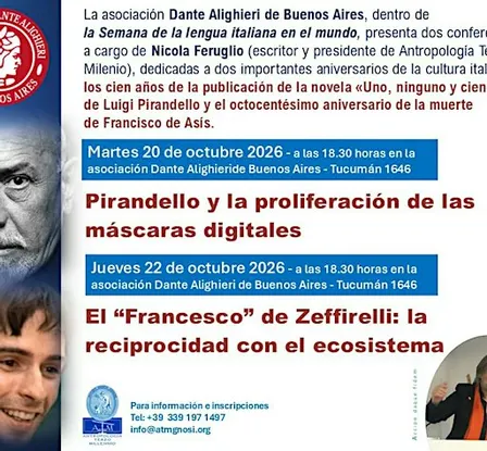 Conferencias sobre PIRANDELLO y SAN FRANCISCO de NICOLA FERUGLIO