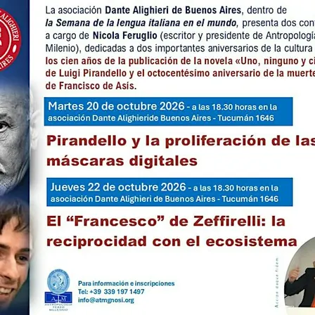 Conferencias sobre PIRANDELLO y SAN FRANCISCO de NICOLA FERUGLIO