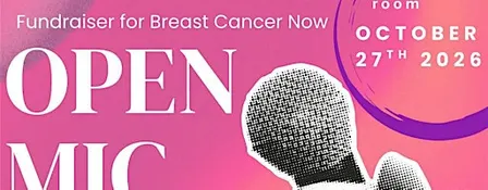 the DIVERSITY room's Open Mic Night for Breast Cancer Now