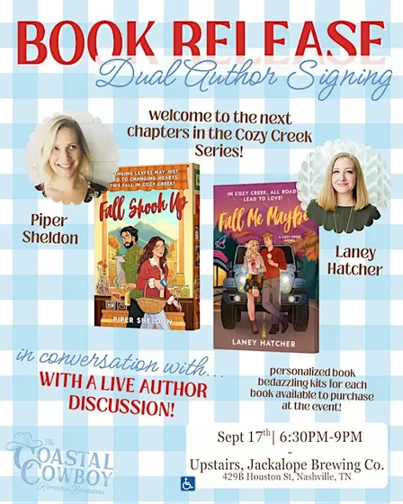 Piper Sheldon + Laney Hatcher (Cozy Creek Series) Author Signing & Q&A