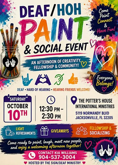 Deaf/HOH Paint and Social Event