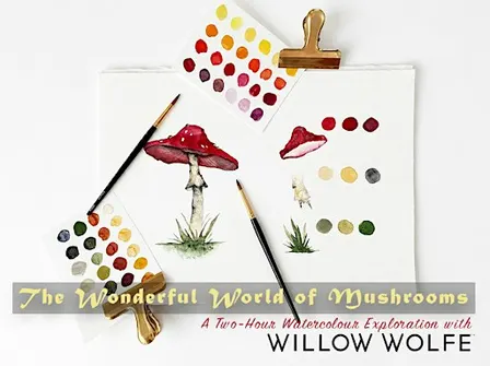 The Wonderful World of Mushrooms - A Two-Hour Watercolour Exploration