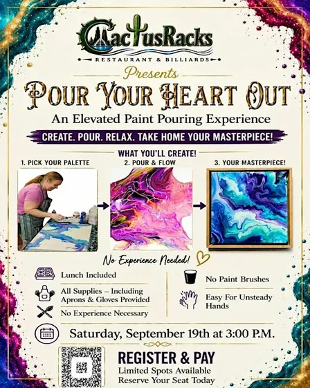 Pour Your Heart Out, Paint Pouring/Fluid Art Paint Night