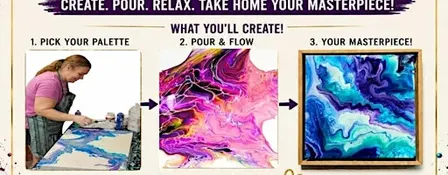 Pour Your Heart Out, Paint Pouring/Fluid Art Paint Night