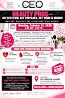 BEAUTY PROS — GET CERTIFIED. GET PREPARED. GET YOUR CE HOURS!