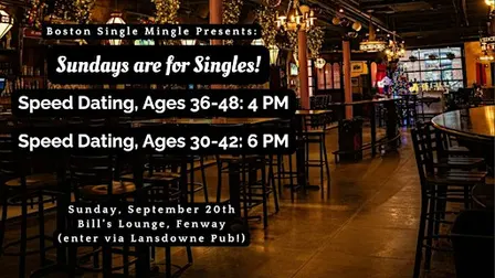 Sunday Speed Dating , Ages 30-42, (1 Drink Included)