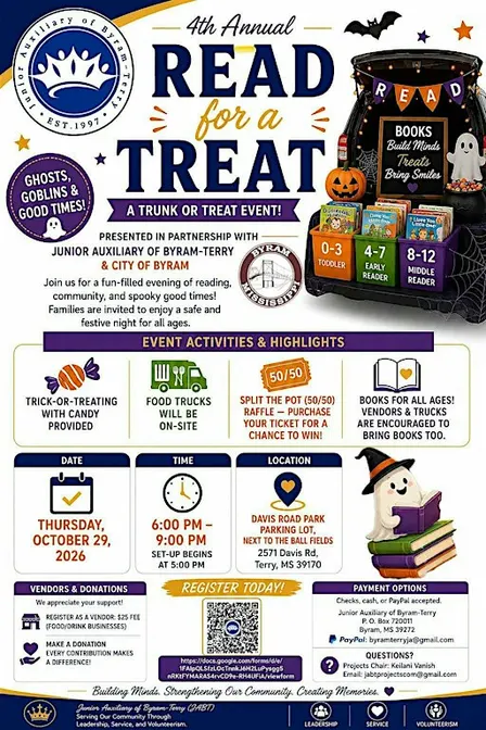 4th Annual Read for a Treat: Trunk or Treat Event