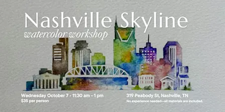 Nashville Skyline Watercolor Workshop | The Open Art Lab