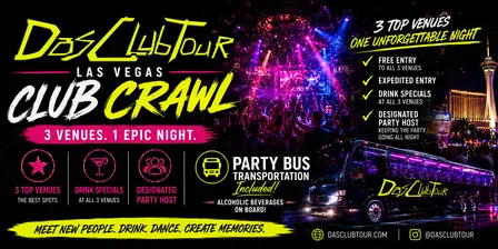Las Vegas Club Crawl with Party Bus