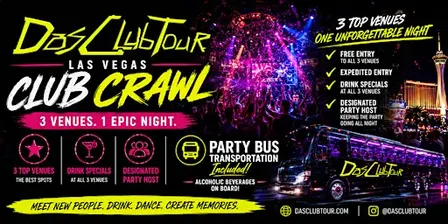 Las Vegas Club Crawl with Party Bus
