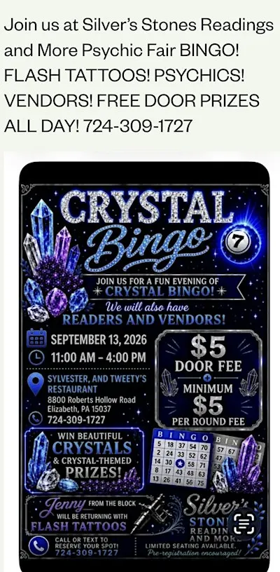 Silver’s Stones Magical monthly Psychic fair