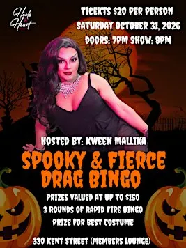 Spooky and Fierce Drag Bingo
