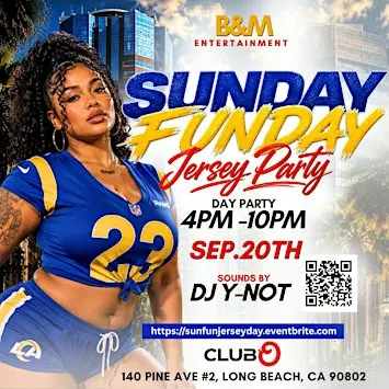 B&M Ent Sunday Funday Jersey Day Party