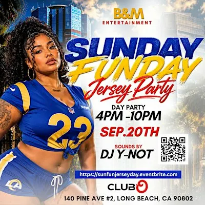 B&M Ent Sunday Funday Jersey Day Party