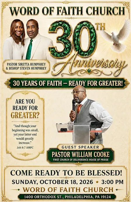 Word of Faith Church 30th Church Anniversary