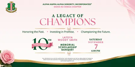 A Legacy of Champions: Latoya Woody Smith Memorial Scholarship Banquet