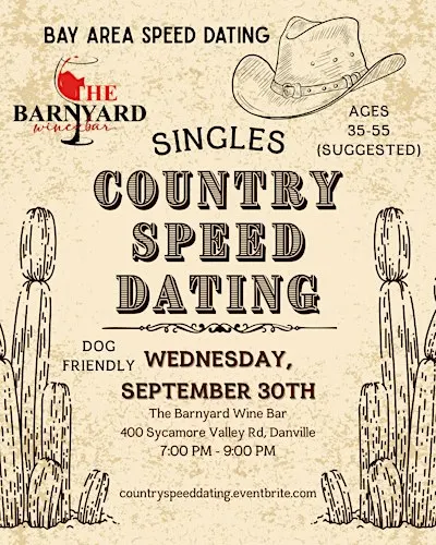 COUNTRY SPEED DATING | Singles Ages 35-55 (Suggested)