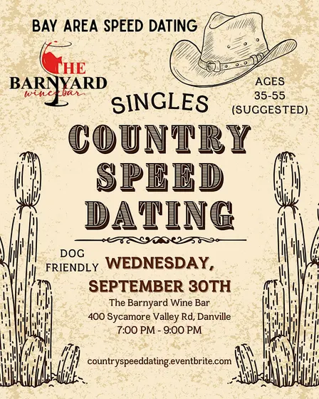 COUNTRY SPEED DATING | Singles Ages 35-55 (Suggested)
