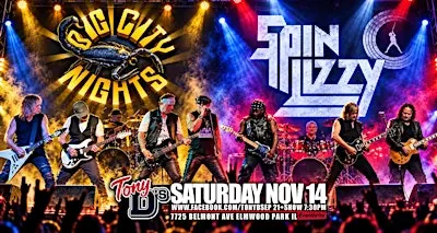 Big City Nights & Spin Lizzy Scorpions & Thin Lizzy Tribs at Tony D's