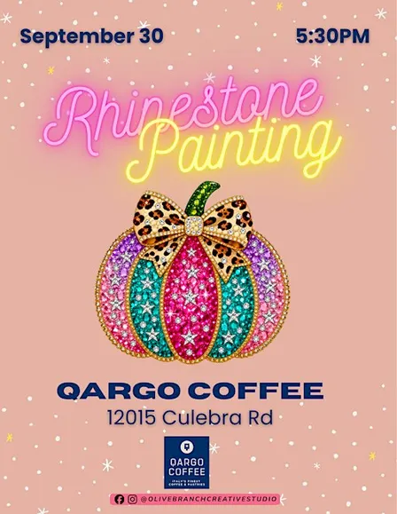 Rhinestone Pumpkin Painting- Sept. 30th @ Qargo Coffee-Culebra