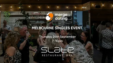 Melbourne | Singles Event | Slate Bar | Thursday 24th September | 50 & Over