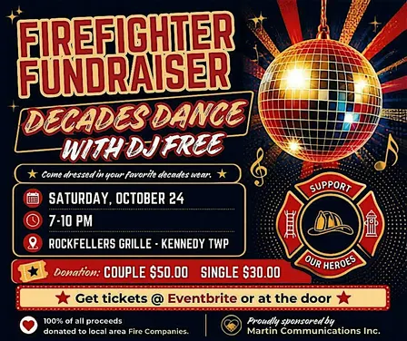 Firefighter fundraiser decades dance