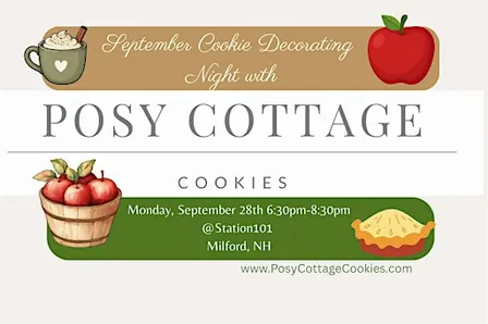 September Cookie Decorating Night with Posy Cottage Cookies