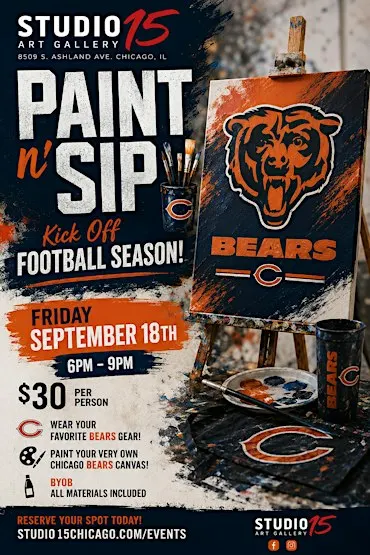 Chicago Bears  Paint n’ Sip