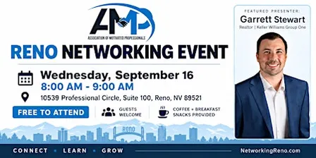 AMP Reno Networking Event + Featured Speaker Garrett Stewart