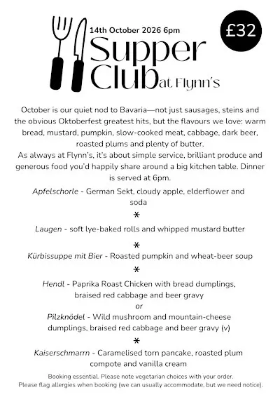 Supper Club at Flynn’s - October '26 (Bavaria)
