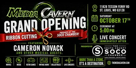 Grand Opening of Media Cavern presented by The SOCO Chamber