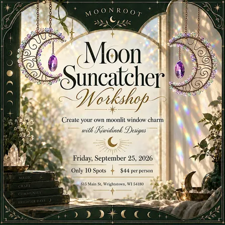 Moon Suncatcher Workshop with Kiwidinok Designs