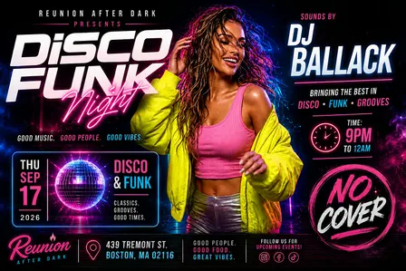 THURSDAY NIGHT VIBES  | Disco • Funk • Salsa • R&B with DJ Ballack