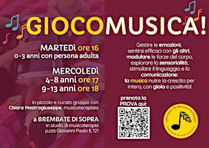 PROVA GIOCOMUSICA 0-3 anni + persona adulta