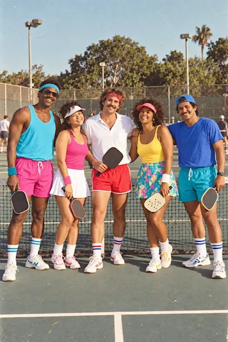 80s themed young professionals pickleball social