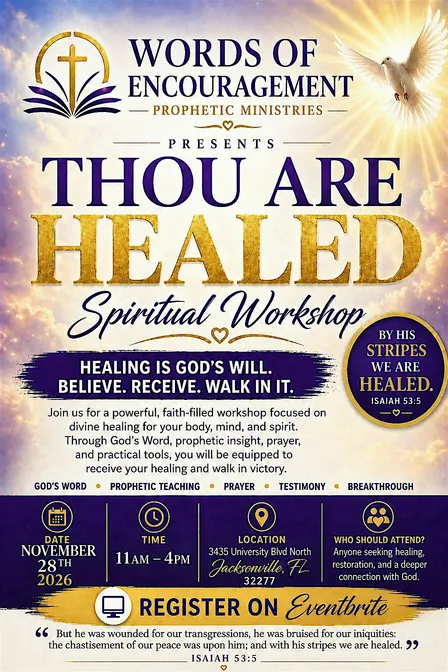 Thou Are Healed: Spiritual Workshop