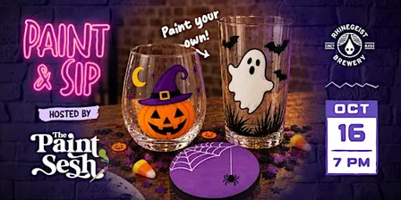 Paint & Sip Event in Cincinnati, OH – “DIY SPooky Halloween Glasses”