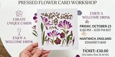 Pressed Flowers Card Workshop & Welcome Drink