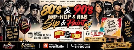 80s &. 90s Hip Hop and R&B Sip&Paint