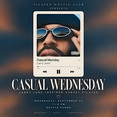 Casual Wednesday: A Larry June-Inspired Sunset Pilates Experience