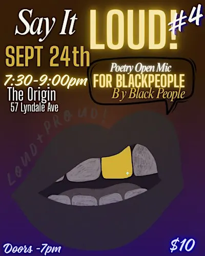 Say It Loud!- Black Poetry Open Mic
