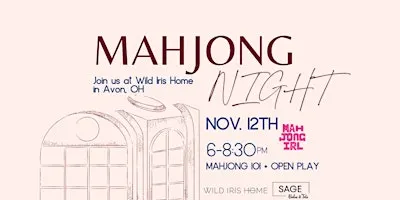 Mahjong 101 + Open Play at Wild Iris Home