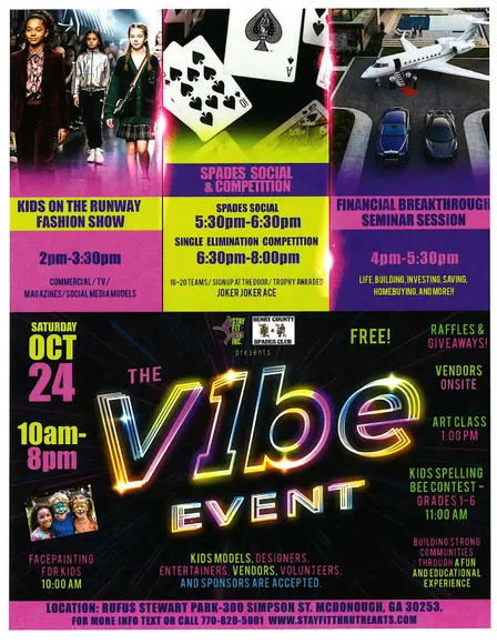 Kids Fashion Show/ Spelling Bee, Financial Session, and Spades Competition
