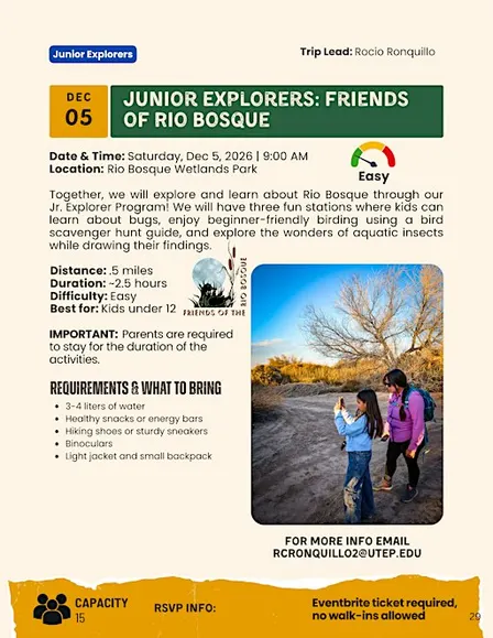 Junior Explorers: Friends of Rio Bosque