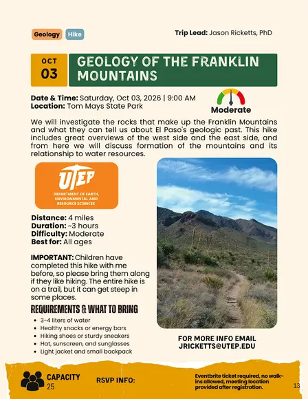 Geology of the Franklin Mountains