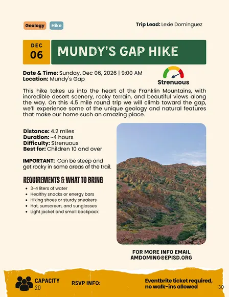 Mundy’s Gap Hike