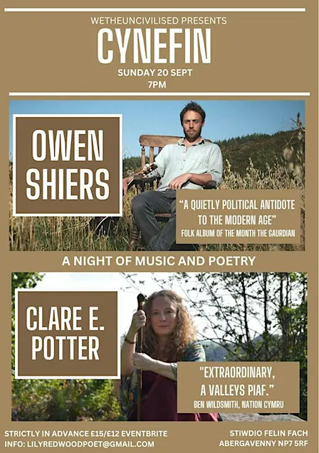 Cynefin - with folk musician Owen Shiers & poet Clare e. Potter