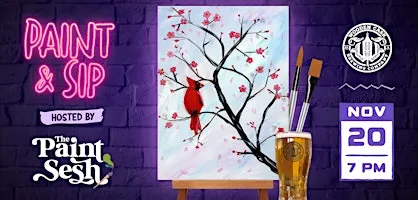 Cardinals Perch Paint & Sip Event at Wooden Cask in Newport, KY