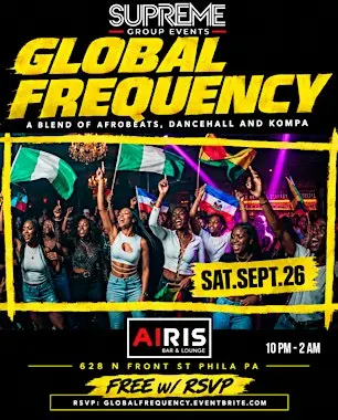 GLOBAL FREQUENCY SATURDAY SEPTEMBER 26th FREE w/RSVP